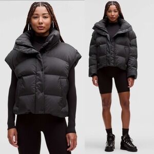 NWT Lululemon Oversized Transformable Down Puffer Jacket XXXS Black Lightweight